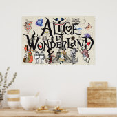 Poster Alice au pays des merveilles 1865 (Cuisine)