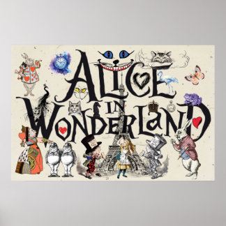 Poster Alice au pays des merveilles 1865