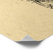 Poster Alice au pays des merveilles Alice avec la chenill (Coin)