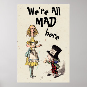 Poster Alice au pays des merveilles - Alice & Mad Hatter