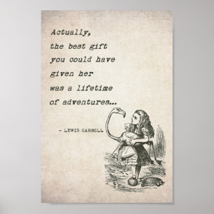 Poster Alice au Pays des Merveilles avec la Citation d'Av