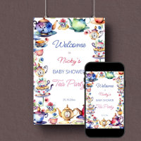 Alice au pays des merveilles baby shower signe de