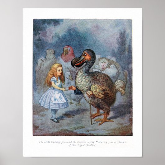 Poster Alice au pays des merveilles Dodo Tenniel Imprimer (Devant)