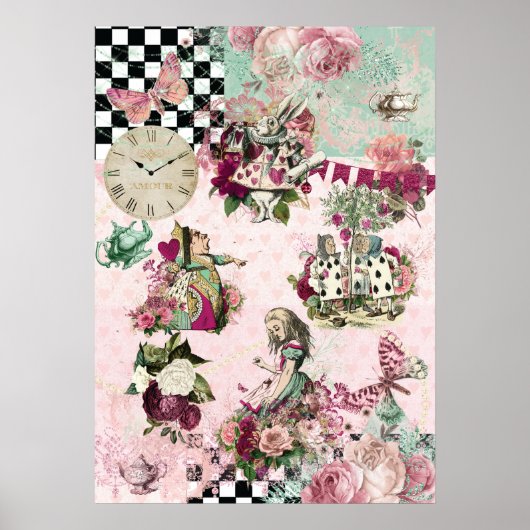 Poster Alice au pays des merveilles Élégant (Devant)