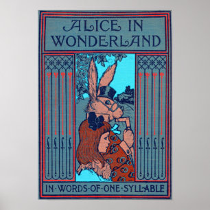 Poster Alice Au Pays Des Merveilles "En Mots D'Une Syllab