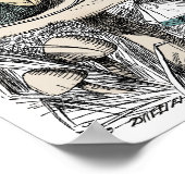 Poster Alice au pays des merveilles et le catapillaire (Coin)