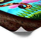 Poster Alice au Pays des Merveilles et le Chat du Cheshir (Coin)