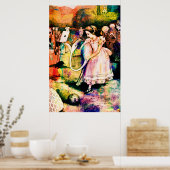 Poster Alice au pays des merveilles Flamant rose Croquet  (Cuisine)