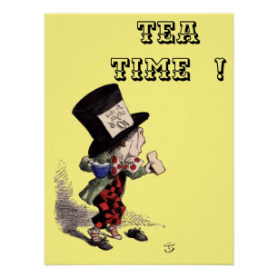 Poster Alice au pays des merveilles - Hatter Mad -color-b