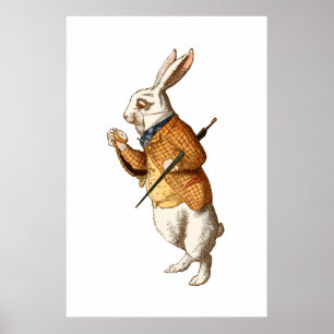 Poster Alice au pays des merveilles - Lapin blanc