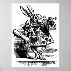 Poster Alice au pays des merveilles Lapin Blanc comme hér
