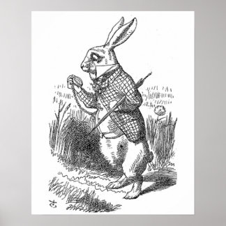 Poster Alice au pays des merveilles : le lapin blanc vint