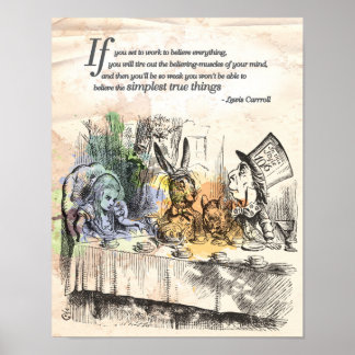 Poster Alice au pays des merveilles "Les choses les plus 
