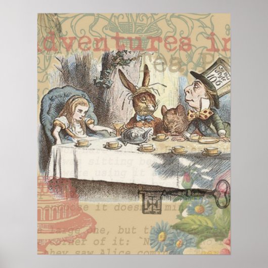 Poster Alice au pays des merveilles Mad Tea Party Art (Devant)