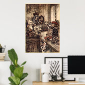 Poster Alice au pays des merveilles par Arthur Rackham (Bureau à domicile)