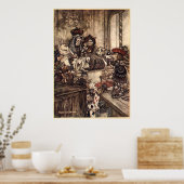 Poster Alice au pays des merveilles par Arthur Rackham (Cuisine)