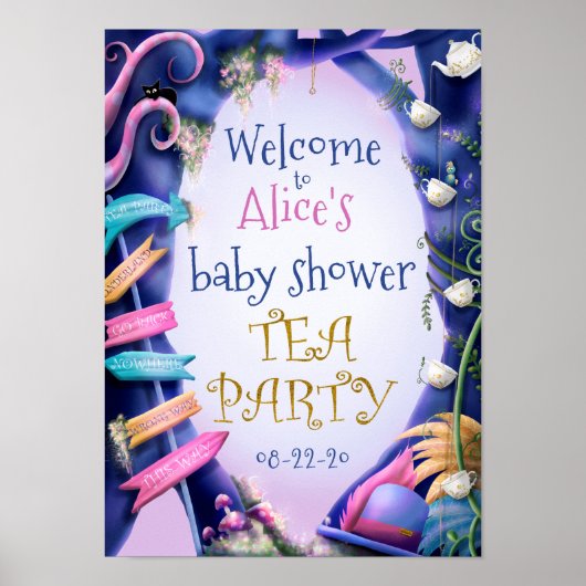 Poster Alice au pays des merveilles, parties scintillant  (Devant)