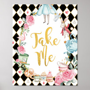 Poster Alice au pays des merveilles PRENDRE MOI Parti Fav