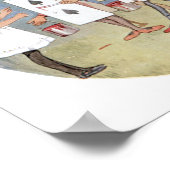 Poster Alice au pays des merveilles Roses (Coin)