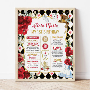 Poster Alice au Pays des Merveilles rouge 1er anniversair
