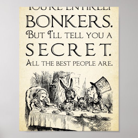 Poster Alice au pays des merveilles - Vous êtes entièreme (Devant)