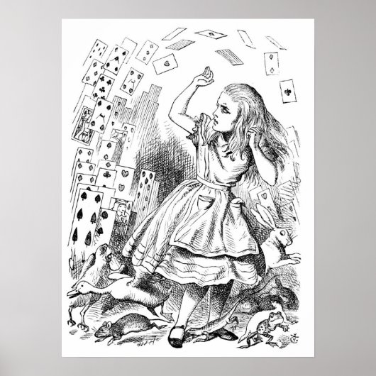 Poster Alice avec cartes (Devant)