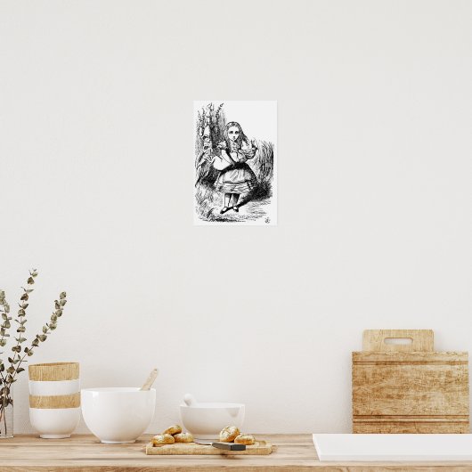 Poster Alice avec le cochon (Cuisine)