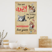 Poster Alice - Cheshire Chat Je ne suis pas fou (Cuisine)