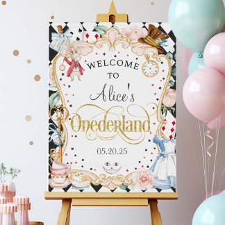 Poster Alice dans l'Onederland, 1er anniversaire signe de