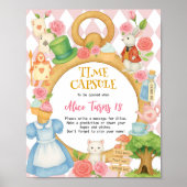 Poster Alice dans l'Onederland Anniversaire Fête Heure Ca (Devant)