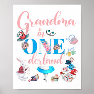 Poster Alice Dans L'Onederland Famille Grand-Mère De L'An