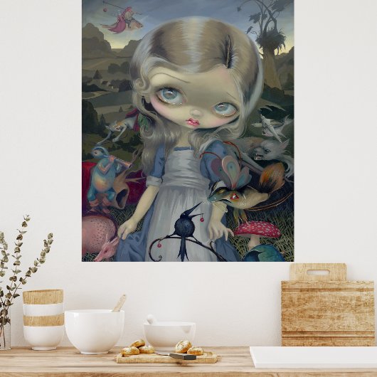 Poster Alice dans un Bosch Wonderland ART IMPRIMER gothiq (Cuisine)