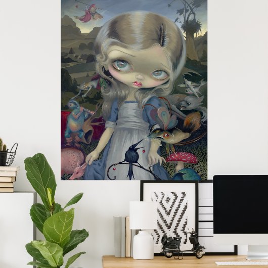 Poster Alice dans un Bosch Wonderland ART IMPRIMER gothiq (Bureau à domicile)