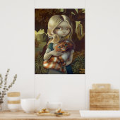 Poster Alice dans un Da Vinci Portrait merveilleland goth (Cuisine)