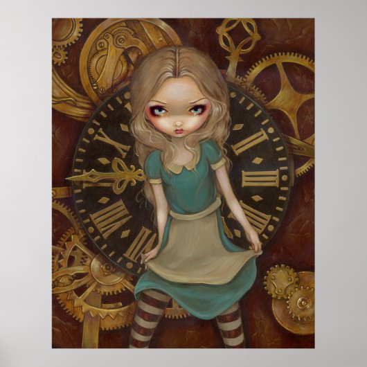 Poster Alice en Clockwork - steampunk au pays des merveil (Devant)