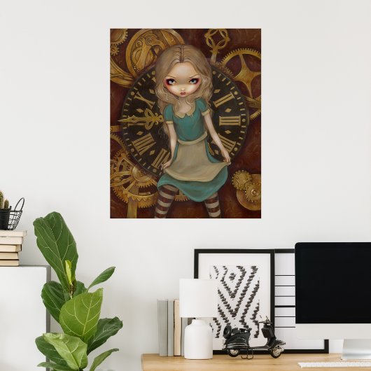 Poster Alice en Clockwork - steampunk au pays des merveil (Bureau à domicile)