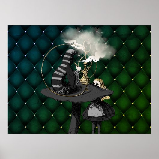 Poster Alice et Caterpillar Wonderland (Devant)