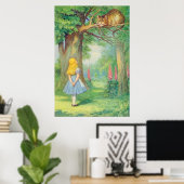 Poster Alice et Cheshire Chat Couleur complète (Bureau à domicile)