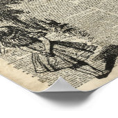 Poster Alice et Cheshire Stencil Art sur la page des livr (Coin)