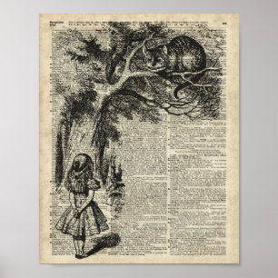 Poster Alice et Cheshire Stencil Art sur la page des livr