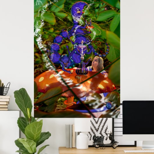 Poster Alice et la Caterpillar (Bureau à domicile)