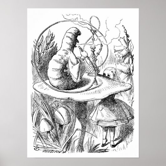 Poster Alice et la Caterpillar (Devant)