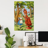 Poster Alice et la Reine Rouge au pays des merveilles (Bureau à domicile)