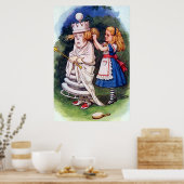 Poster Alice et l'affiche de la Reine Blanche (Cuisine)
