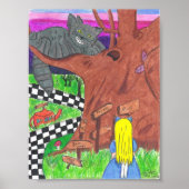 Poster Alice et l'affiche du chat chesire (Devant)