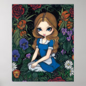 Poster Alice et l'art des fleurs Imprimer - au pays des m (Devant)