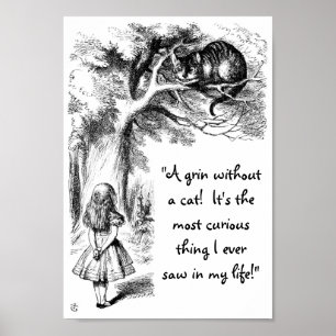 Poster Alice et le Cheshire Cat