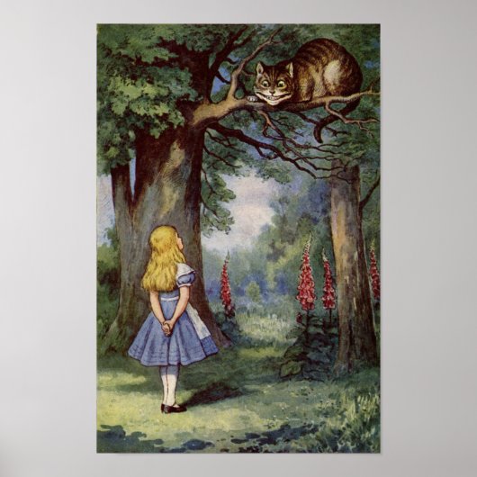 Poster Alice et le Cheshire Cat (Devant)
