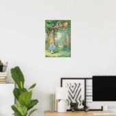 Poster Alice et le Cheshire Cat (Bureau à domicile)