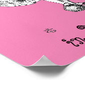 Poster Alice et le Flamant rose ( bkgrd rose ) (Coin)